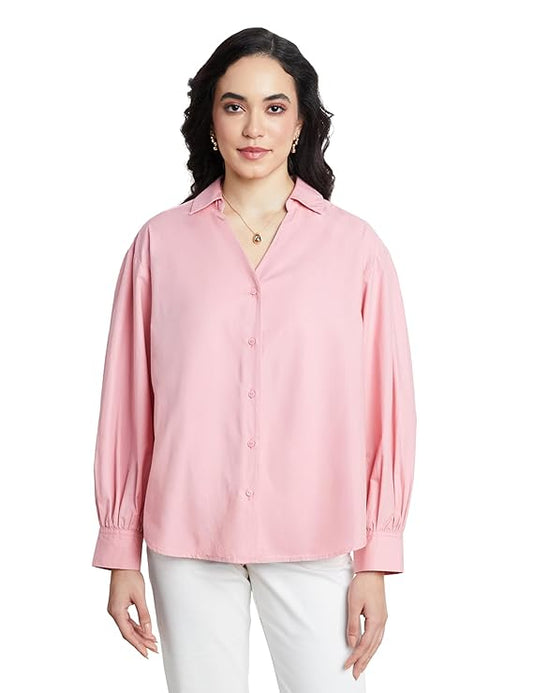 Stellar Premium Women's Oversized Smart Casual Cotton Shirt - Comfortable & Stylish Everyday Wear